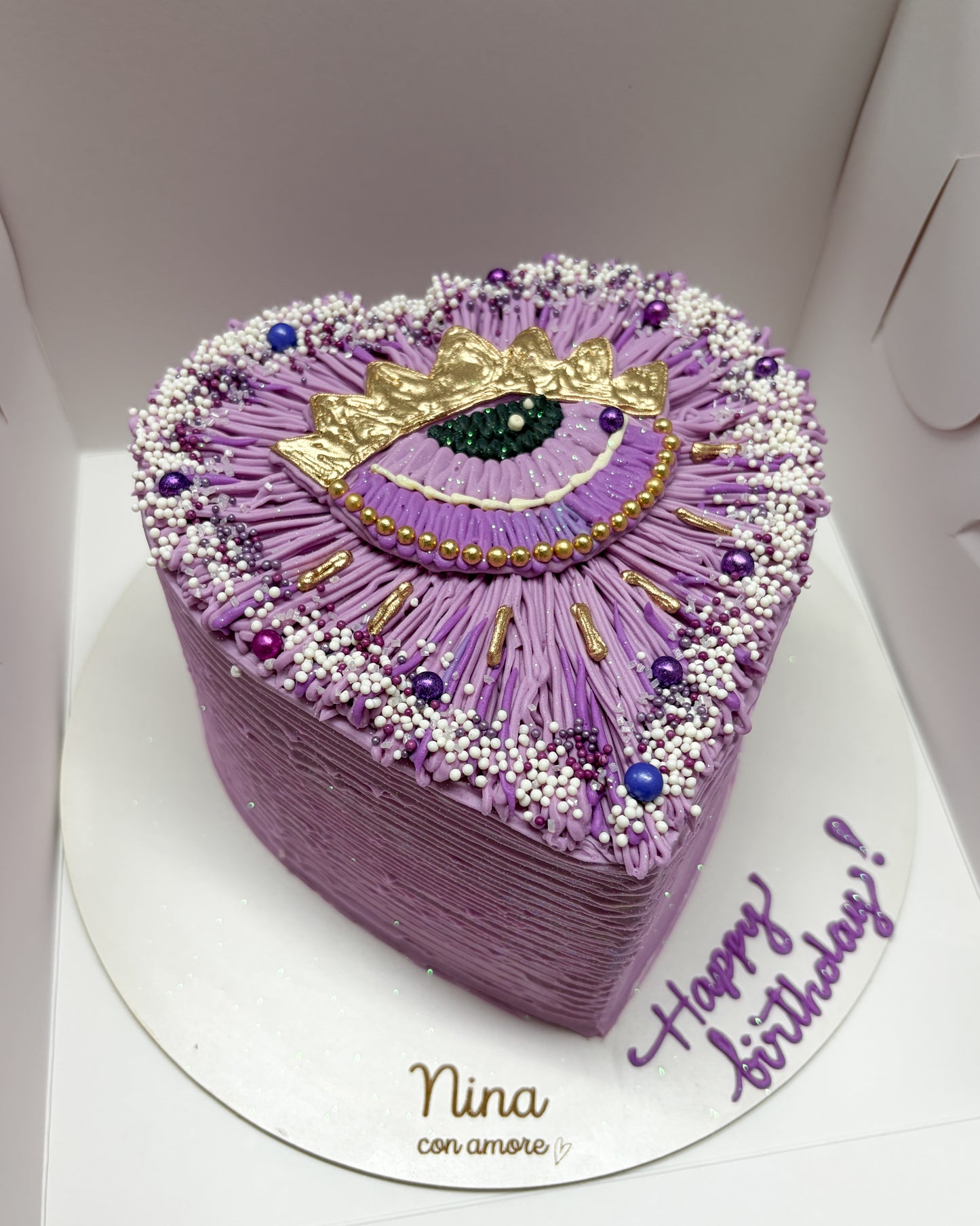 CORAZÓN OJO TURCO - AZUL MORADO