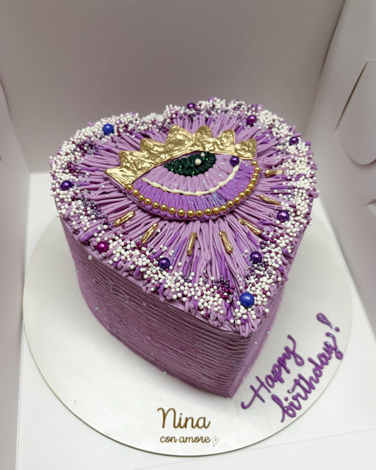 CORAZÓN OJO TURCO - AZUL MORADO