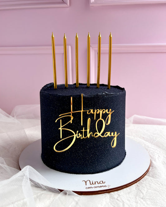 BLACK GLITTER CAKE