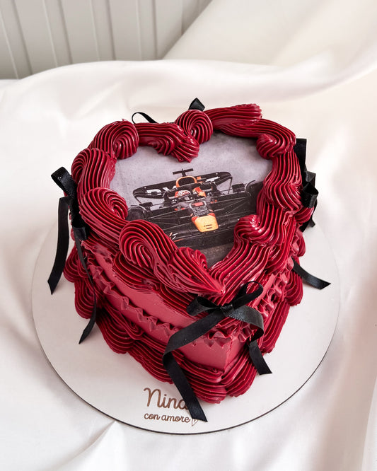 BURNING HEART CAKE VINOTINTO - Lazos