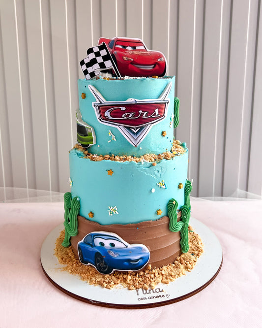 CARS CAKE - 2 pisos