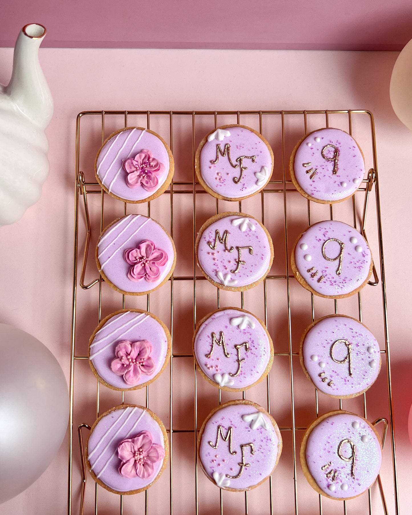 GALLETAS DECORADAS - Rosadas