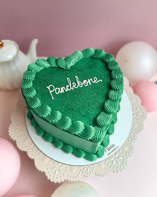 HEART CAKE - Verde Esmeralda + Glitter