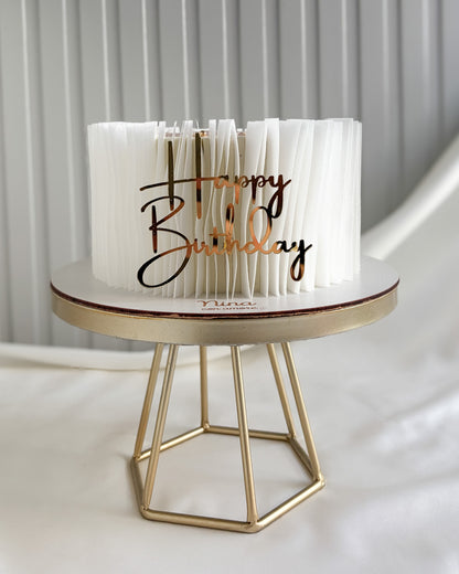 WAFER PAPER CAKE BLANCA LETRERO DORADO - Papel comestible