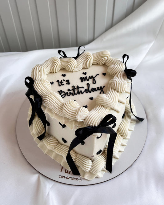 VINTAGE HEART CORAZONCITOS - Lazos Negros