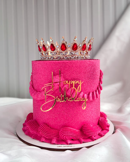 BIRTHDAY QUEEN CAKE - Fucsia
