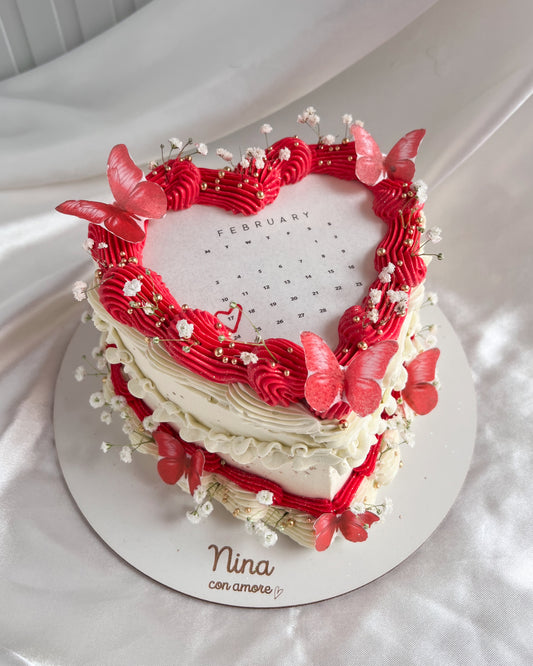 BURNING HEART BOHO - Flores y Mariposas Rojas