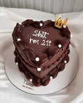 HEART CAKE MARRON - Corona + Perlas