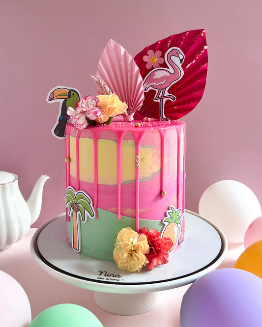 TROPICAL CAKE - Flamingos