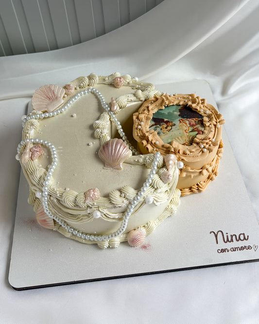 LUNA Y SOL CAKE PERLAS Y CONCHAS - Renacimiento