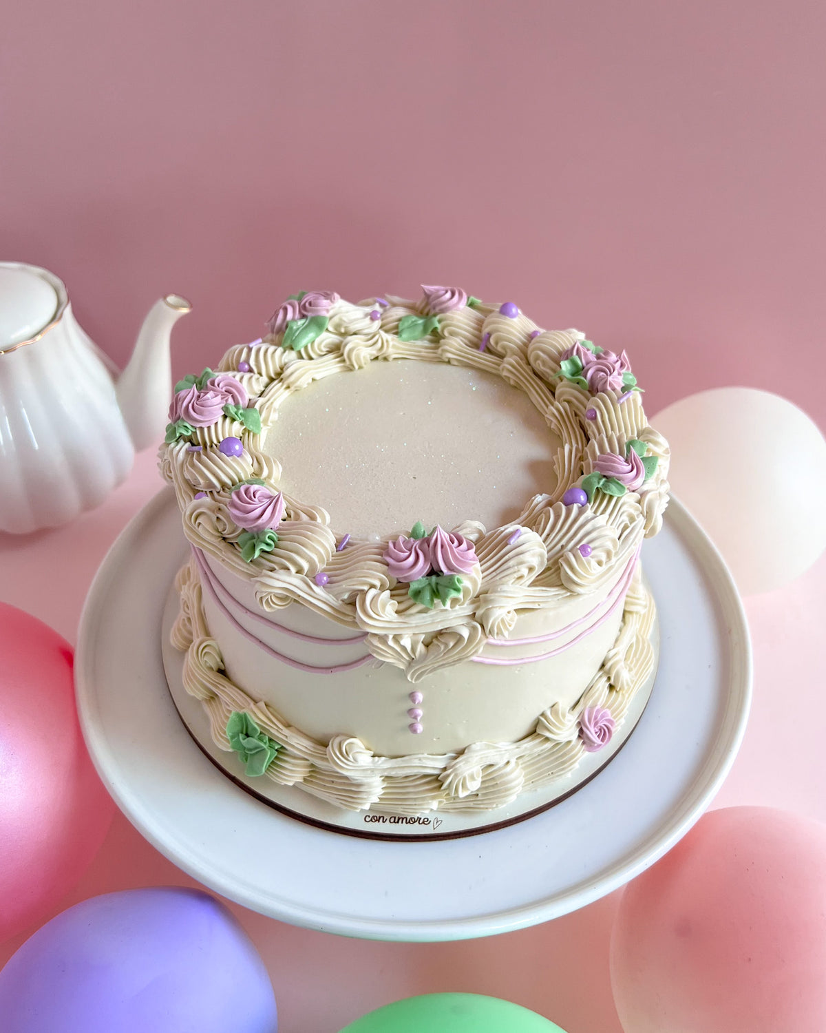 VINTAGE CAKE REDONDA - Flores