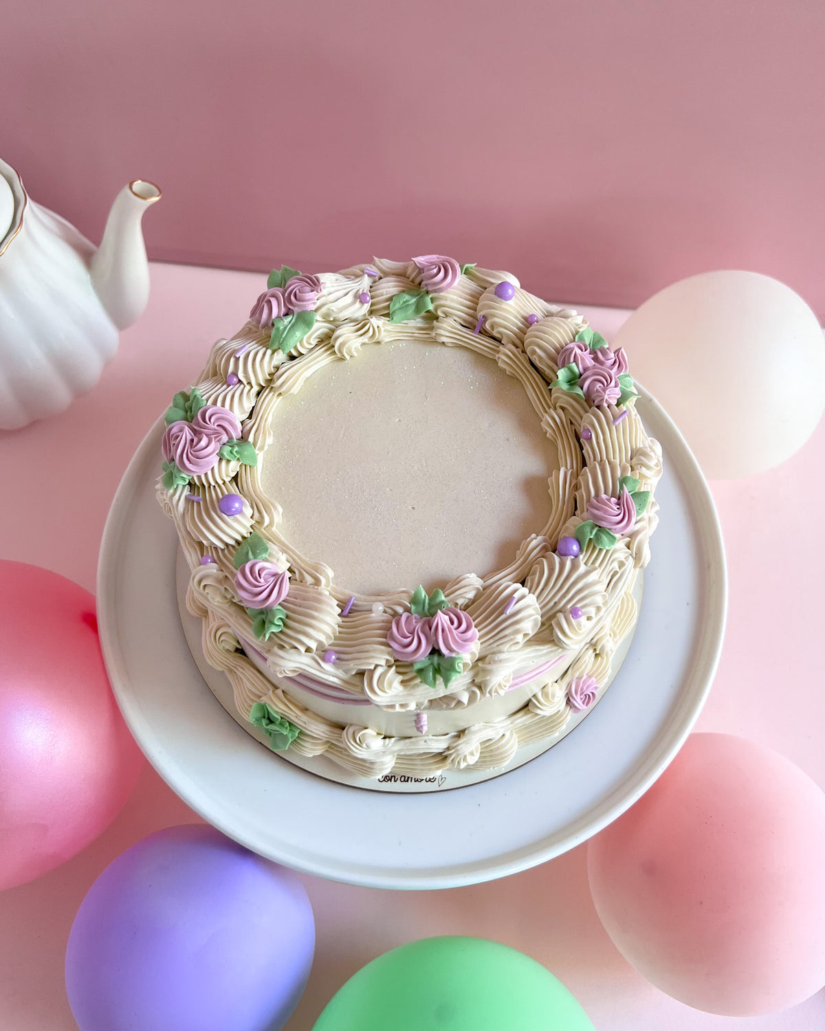 VINTAGE CAKE REDONDA - Flores