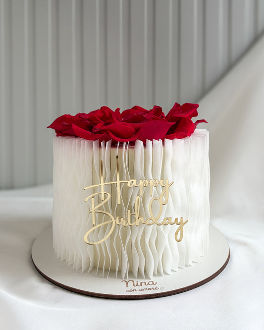 WAFER CAKE- Petalos de Rosas