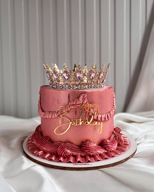 BIRTHDAY QUEEN CAKE ORO ROSA - Corona
