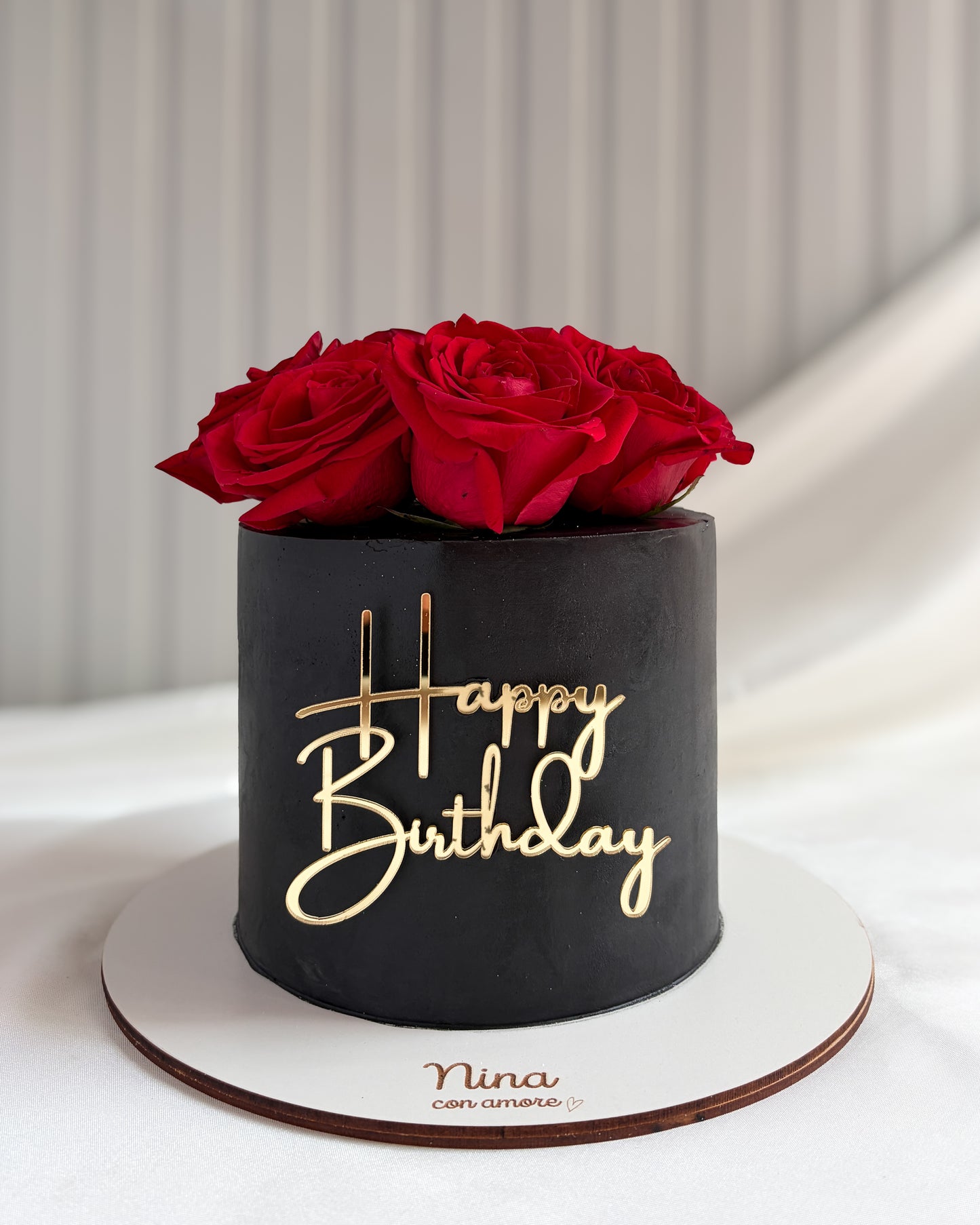 BOUQUET DE ROSAS NEGRO CAKE - Rosas Rosas