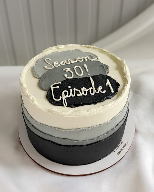 ONDAS GRISES BIRTHDAY CAKE