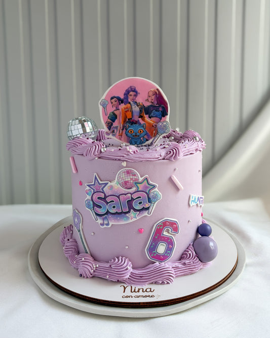 GUERRERAS K POP LILA- IMAGEN COMESTIBLE