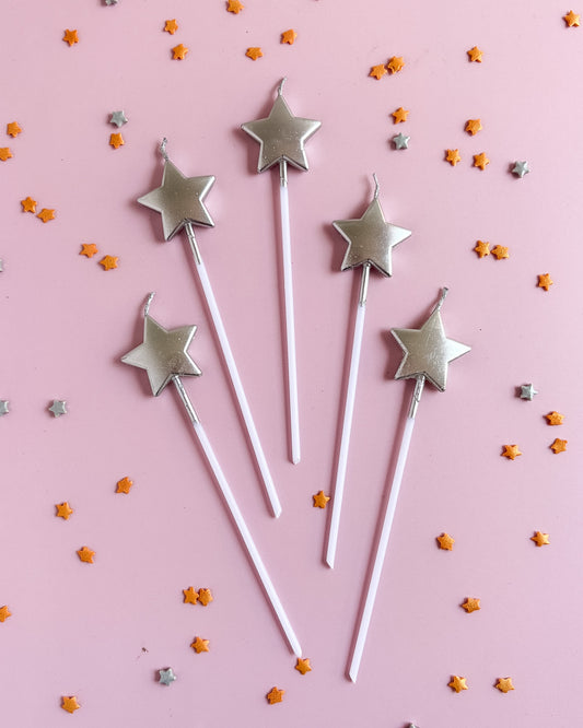 VELITAS LARGAS ESTRELLAS - Plateadas