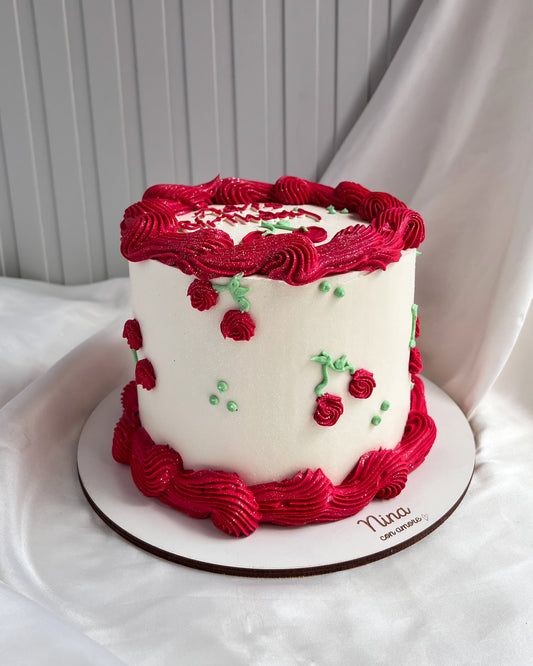 CAKE CON CEREZAS EN CREMA