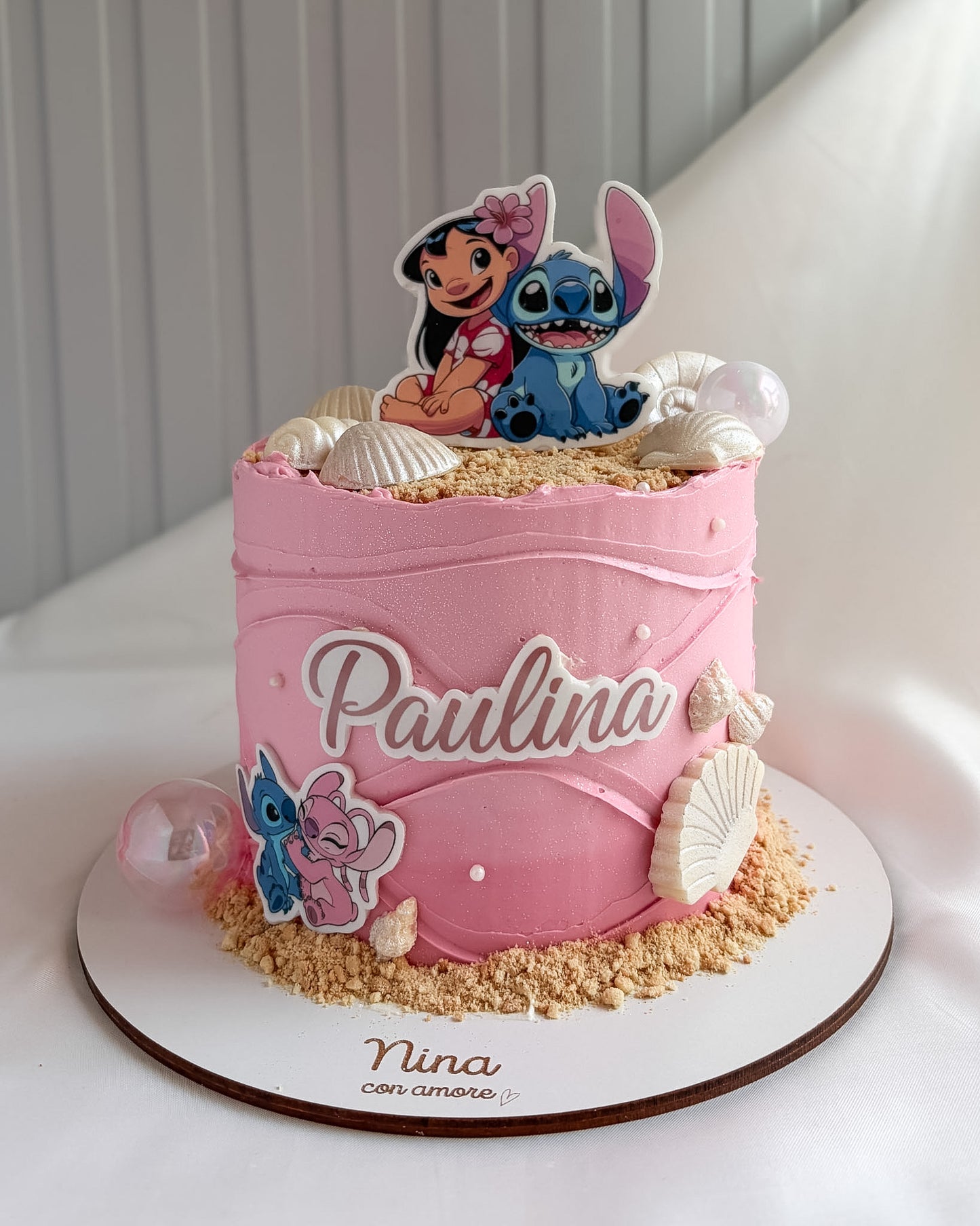 LILO Y STITCH CAKE - Rosada