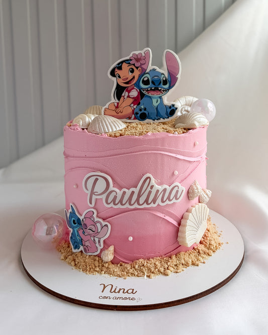 LILO Y STITCH CAKE - Rosada