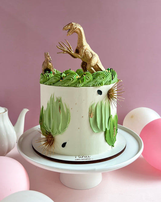 DINOSAUR CAKE - Green & Gold