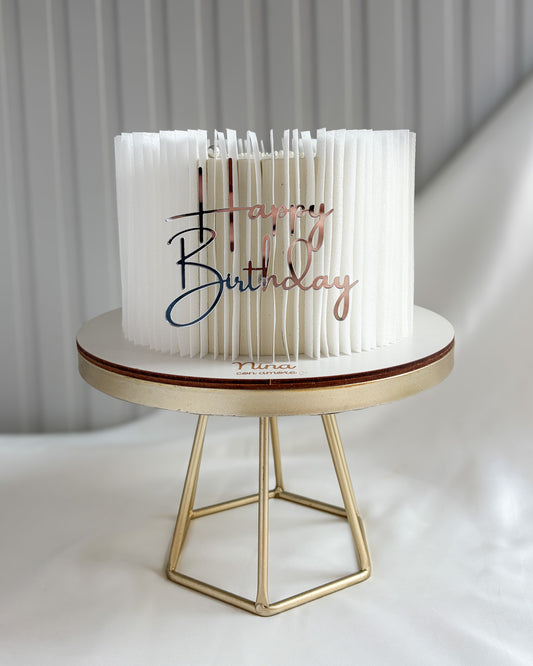 WAFER PAPER CAKE- LETRERO PLATEADO