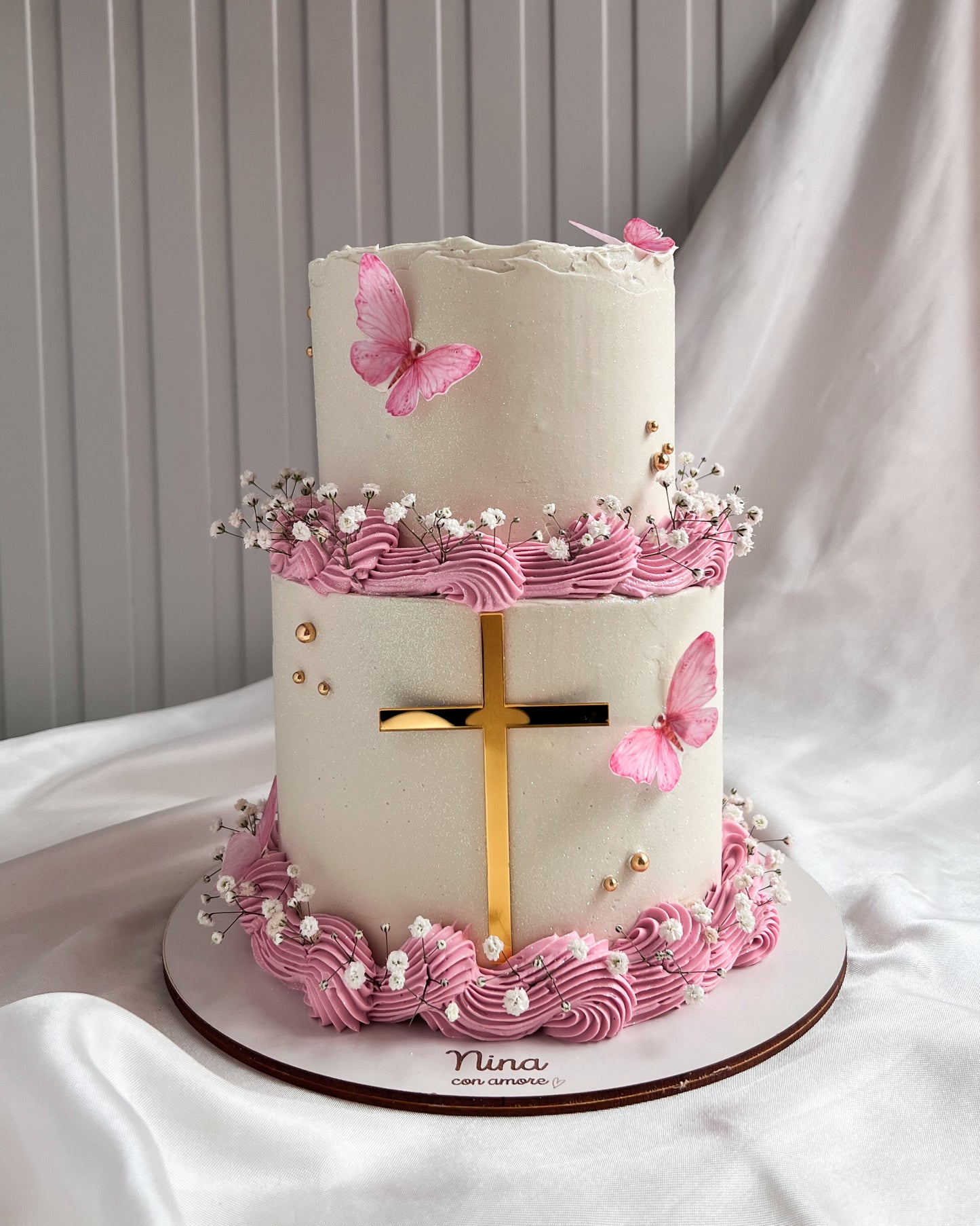 BAUTIZO / PRIMERA COMUNIÓN - Mariposas Rosadas