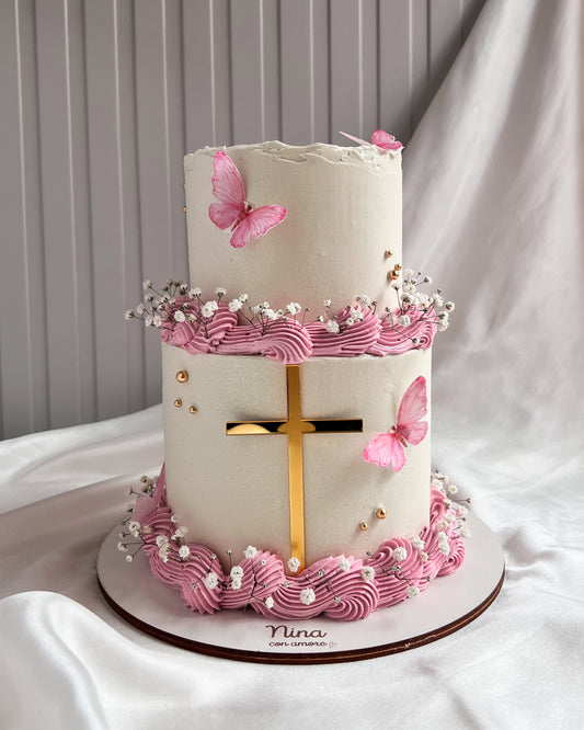 BAUTIZO / PRIMERA COMUNIÓN - Mariposas Rosadas