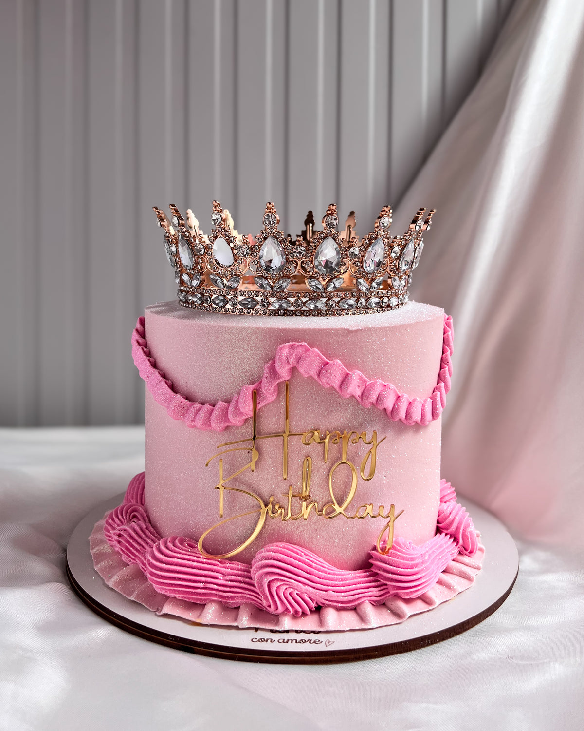 BIRTHDAY QUEEN CAKE ROSADA - Corona