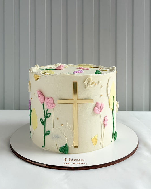 BAUTIZO / PRIMERA COMUNIÓN - Flores en Crema