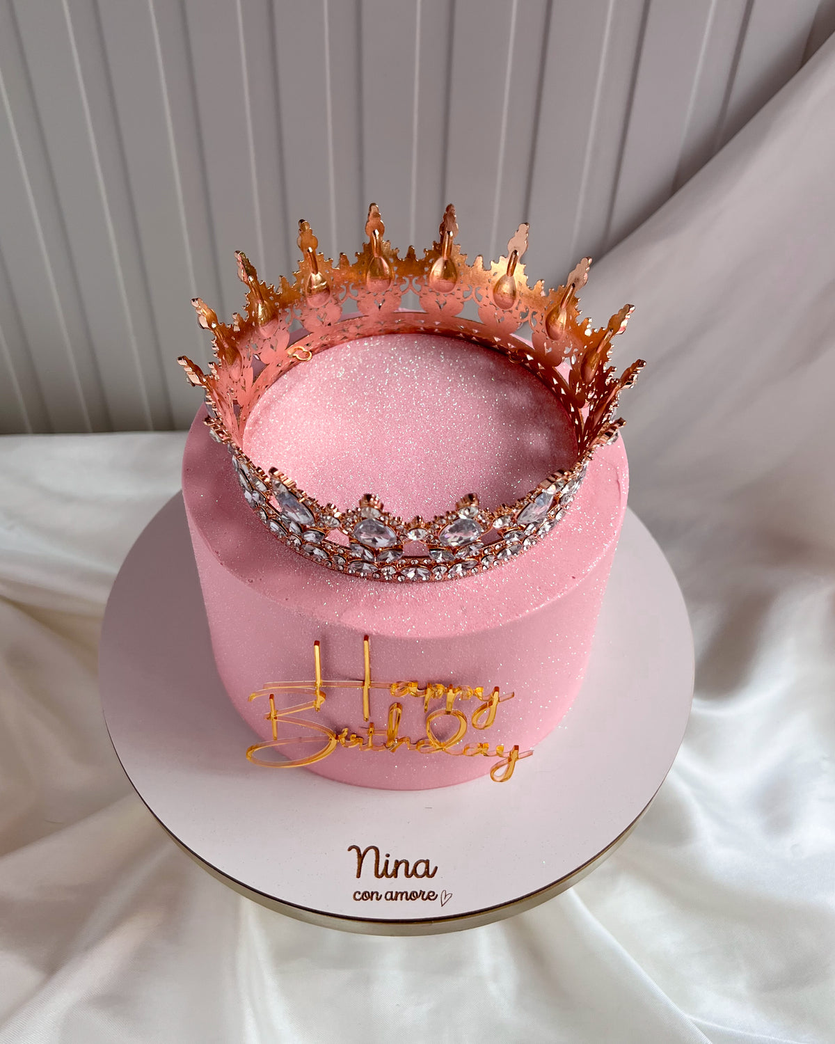 BIRTHDAY QUEEN CAKE ROSADA - Corona