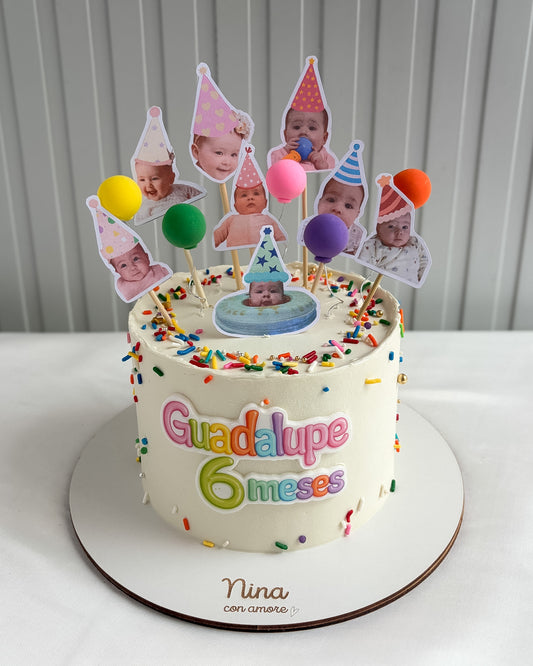 MEMORY CAKE - Fotos con Gorrito - Letrero Personalizado