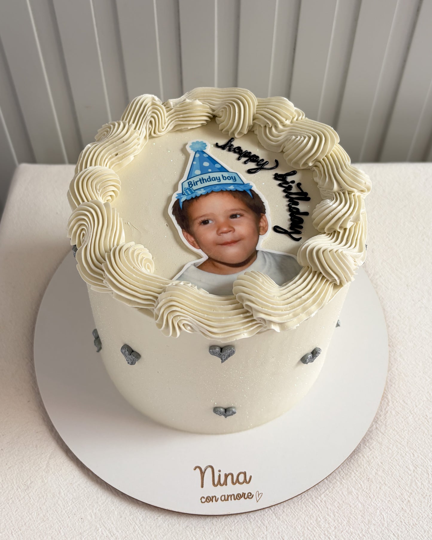 MEMORY CAKE Foto con Gorrito - Corazoncitos