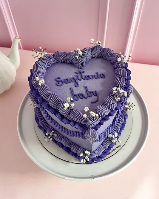 BOHO FLOWERS CAKE - Morado