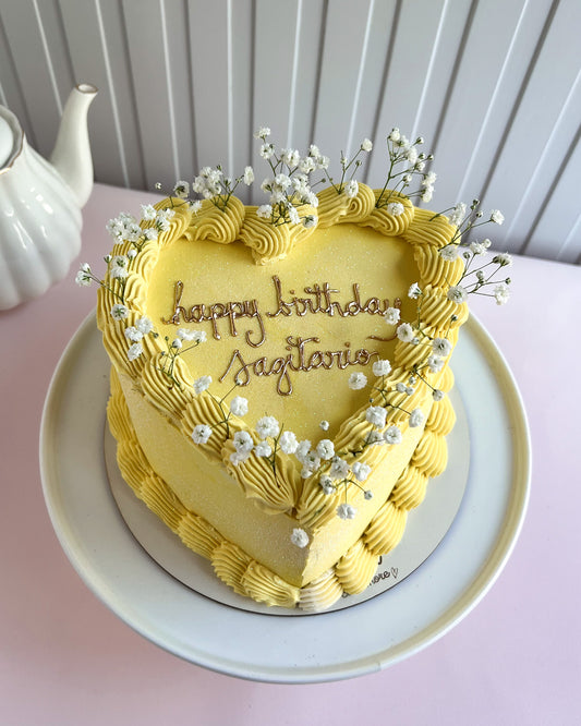 BOHO FLOWERS CAKE - Yellow