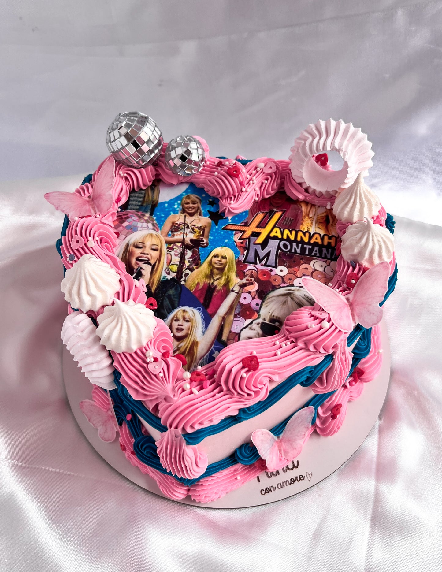 CORAZÓN IMAGEN COMESTIBLE - Hannah Montana Pink