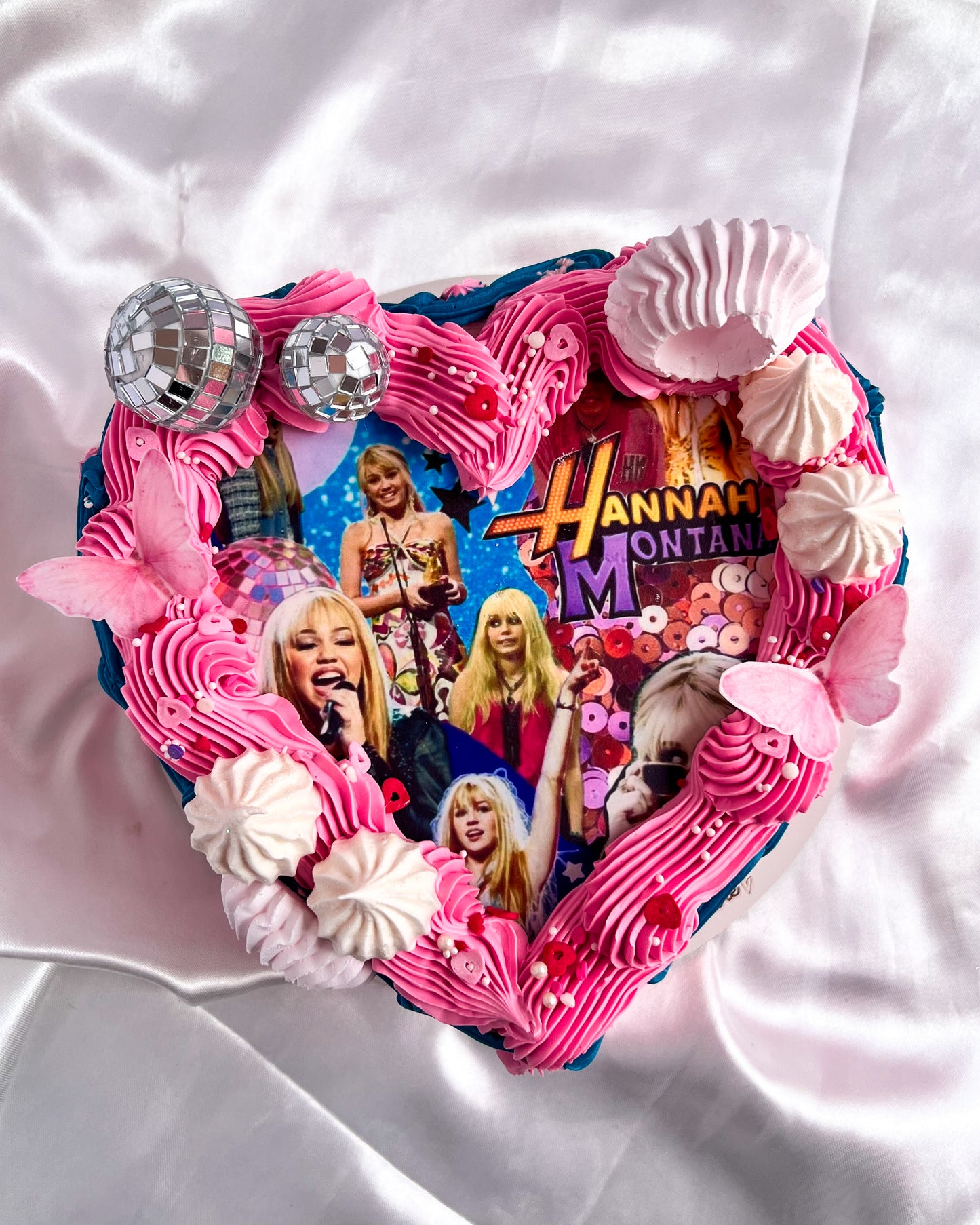 CORAZÓN IMAGEN COMESTIBLE - Hannah Montana Pink