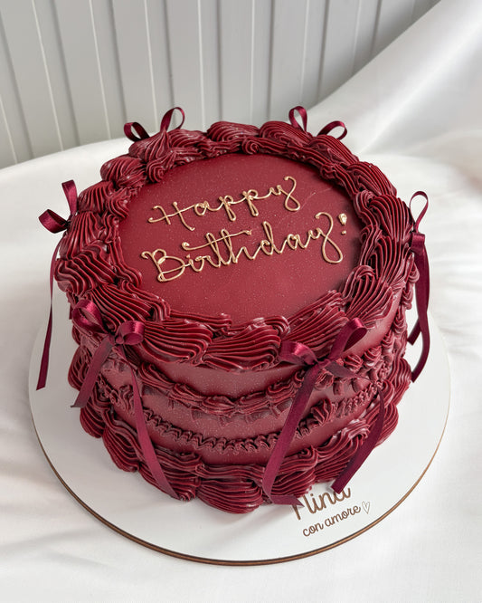 VINTAGE CAKE VINOTINTO CON LAZOS