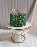 BIRTHDAY QUEEN CAKE VERDE ESMERALDA CON PERLAS - Corona