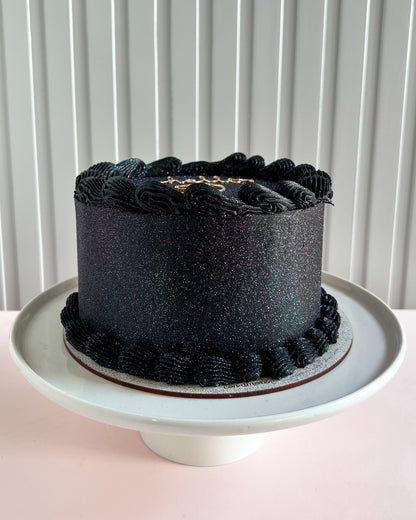 FULL GLITTER BLACK CAKE