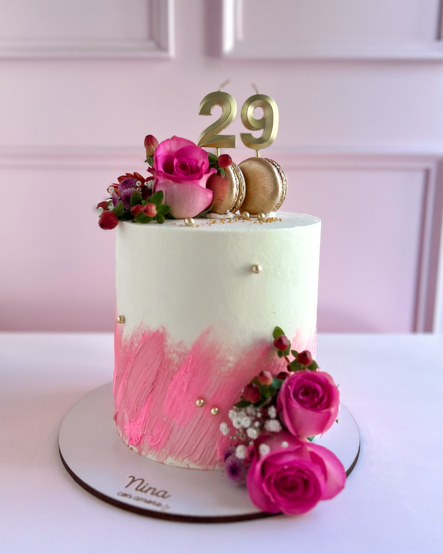 FLOWERS CAKE - Pink