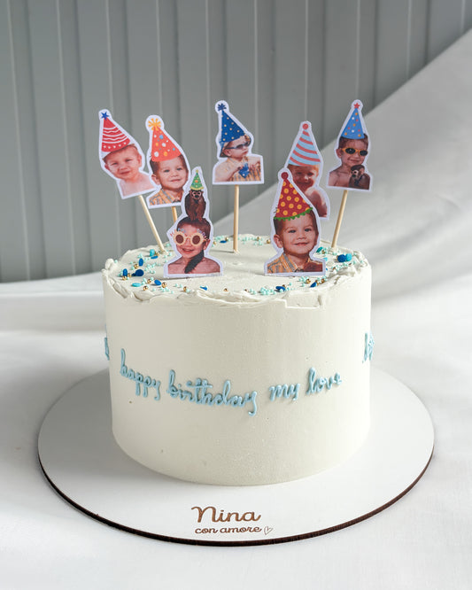 MEMORIE CAKE Fotos con Gorrito - Happy Birthday