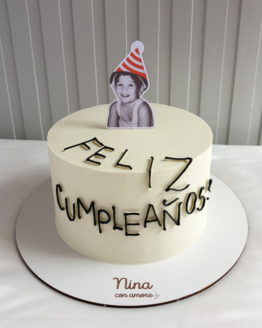 MEMORIE CAKE Foto con Gorrito "Feliz Cumpleaños"