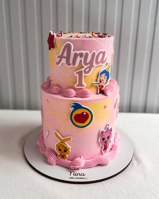 PLIM PLIM CAKE 2 PISOS- Rosada