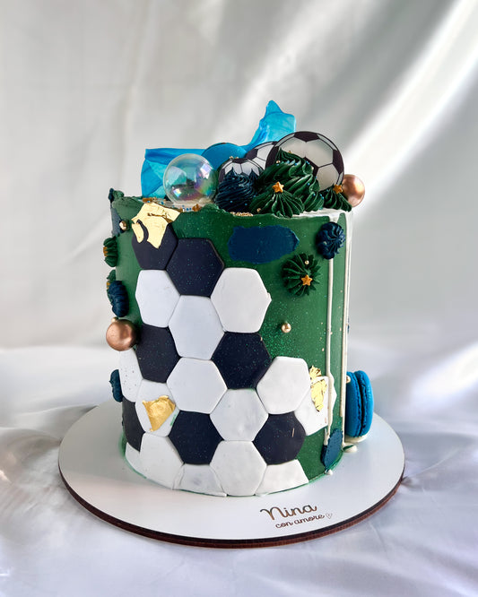 FUTBOL CAKE - Verde & Dorado