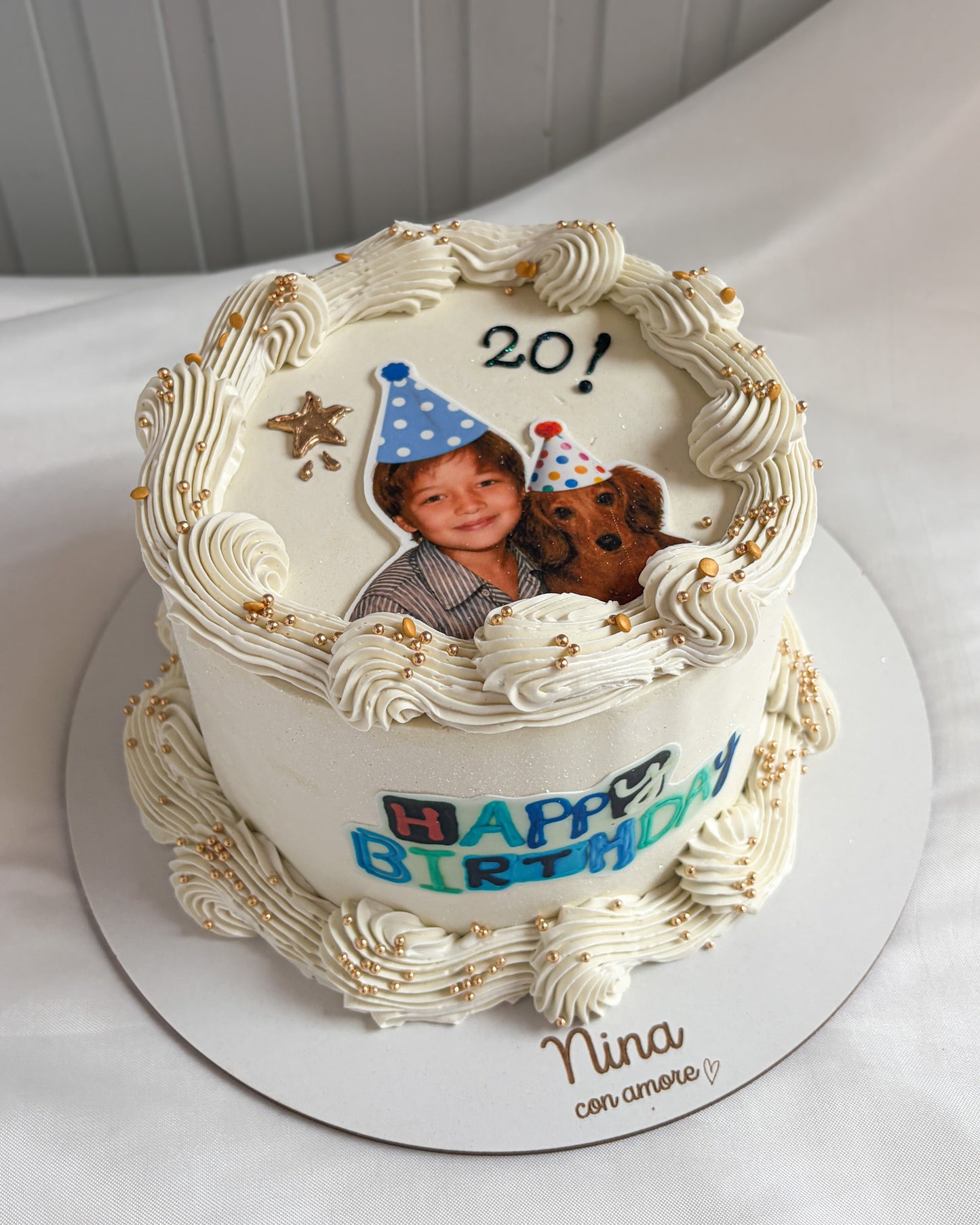FOTOS CAKE - Foto con Gorrito-Edad-Happy Birthday