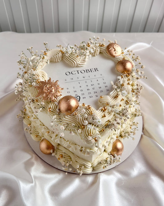 BURNING CAKE ASTRAL - Blanco y Dorado