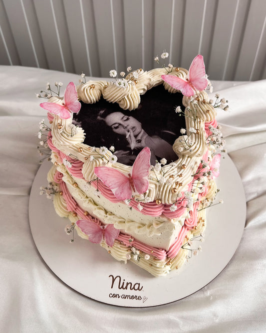 CORAZÓN BOHO LANA DEL REY - Imagen Comestible