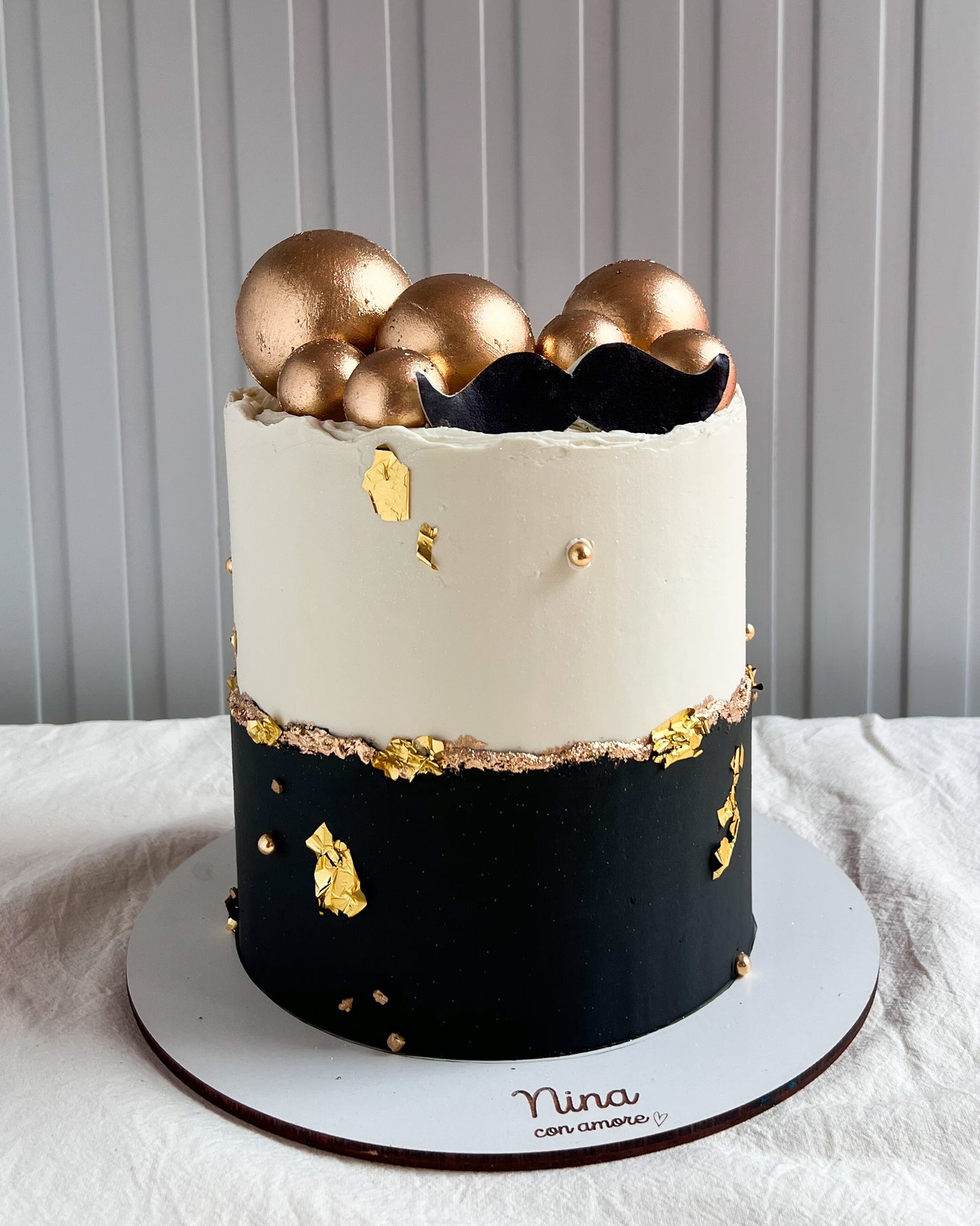 ESFERAS DORADAS CAKE - Black & Gold